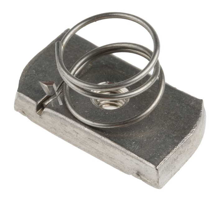 Unistrut Yaylı Kanal Somunu, M6 Diş Yapılı, Boyutları: 21 x 41mm, Paslanmaz Çelik 0,3kg