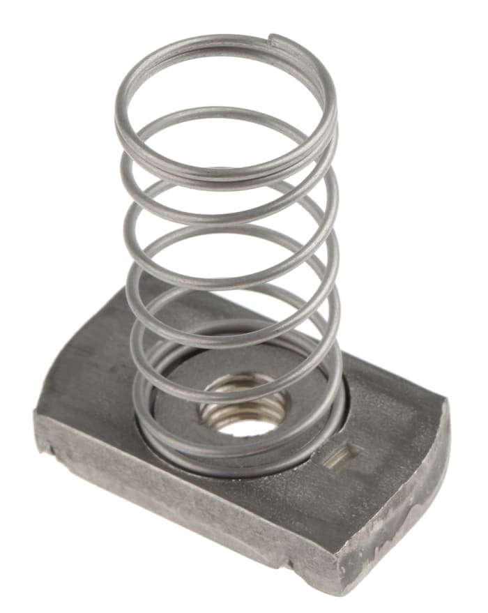 Unistrut Channel Nut, M8, Nut Base Dimensions 41 x 41mm, Stainless Steel, 0.03kg