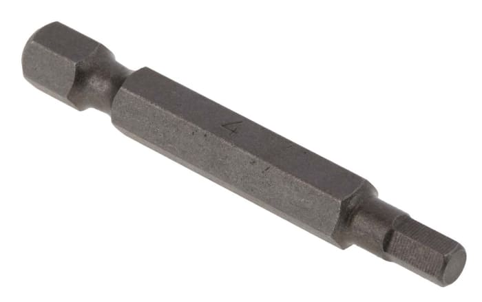 Embout de vissage RS PRO Hexagonal, Six pans 4, Acier chrome molybdène