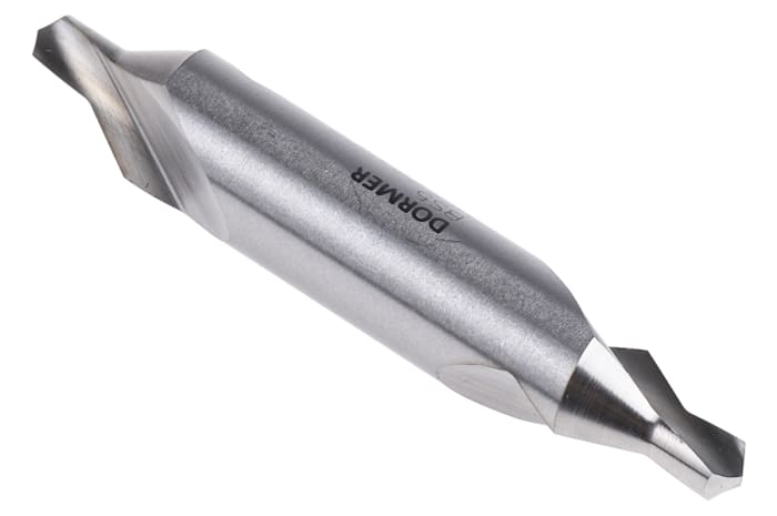 Dormer A225 Series HSS Centre Drill Bit, 3/16" → 7/16" Diameter, 64 mm Overall