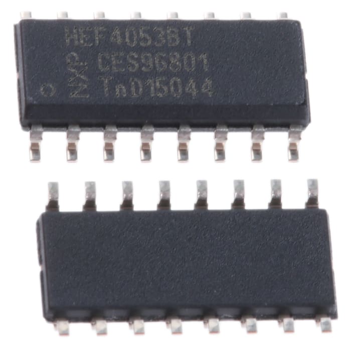 Nexperia HEF4053BT,652 Multiplexer/Demultiplexer Triple 2:1 5 V, 9 V, 12 V, 15 V, 16-Pin SOIC