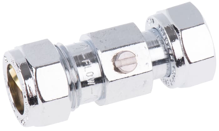 Pegler Yorkshire Brass Reduced Bore, 2 Way, Ball Valve, Compression, BSP 1/2in, 15mm