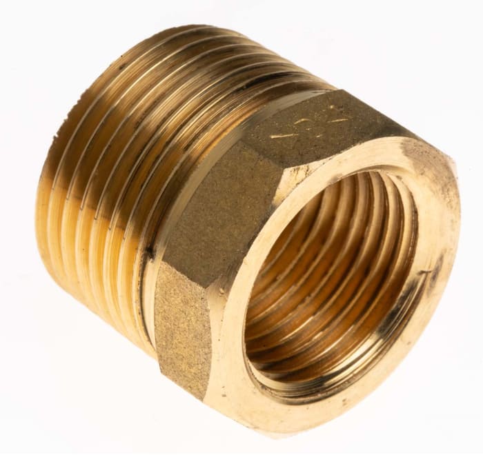 Rs Pro Rs Pro Brass Pipe Fitting Straight Threaded Reducer Bush Male Bsp 3 4in To Female Bsp 1 2in 798 331 Rs Components