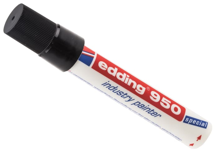 Warmte Structureel doorboren 950-001 Edding | Edding Black 10mm Broad Tip Paint Marker Pen for use with  Metal | 806-050 | RS Components