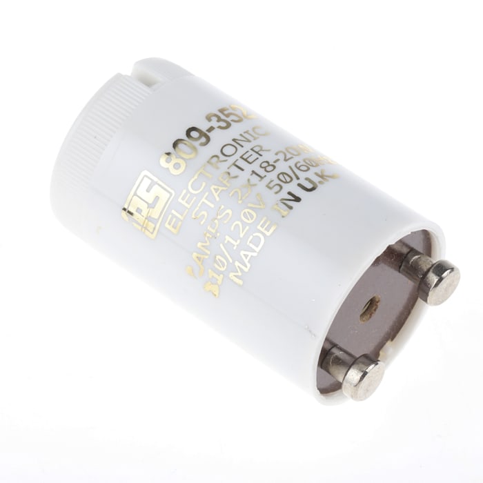 RS PRO, Electronic Fluorescent Light Starter, 18 → 20 W, 110 V ac, 35 mm length , 21.5mm Diameter