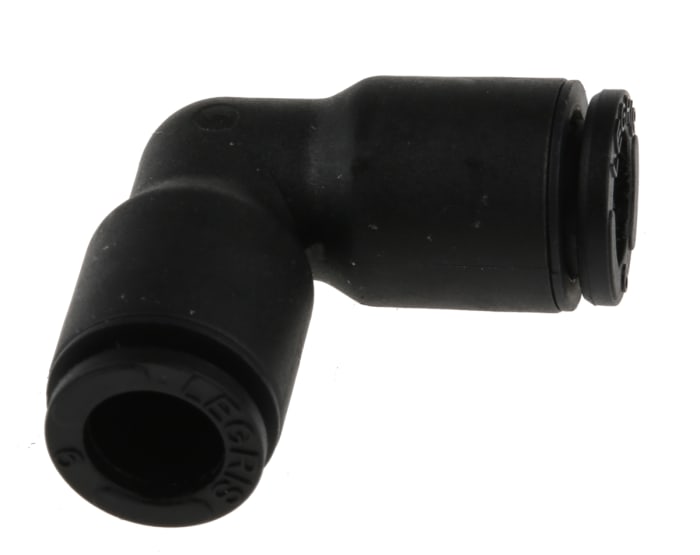 Adaptateur tube à tube coudé Legris LF3000 vers Enfichable 6 mm Enfichable 6 mm