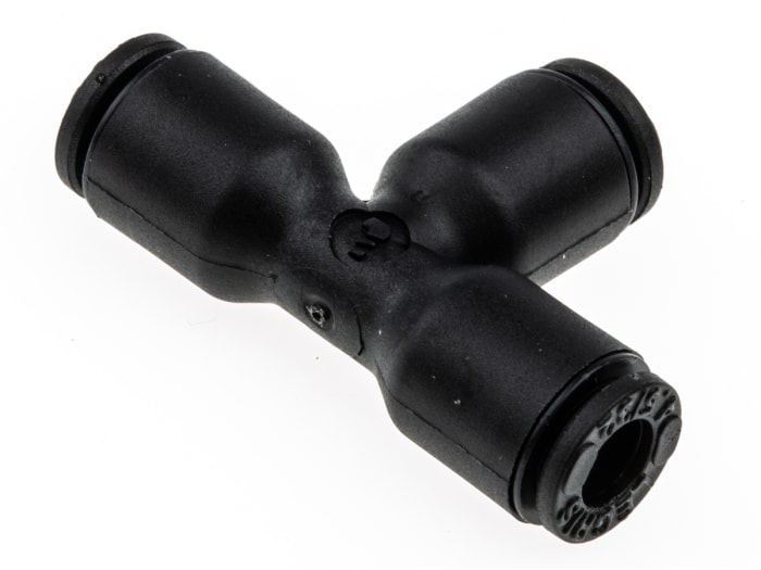 Legris LF3000 Series Tee Tube-to-Tube Adaptor Push In 4 mm, Push In 4 mm to Push In 4 mm, Tube-to-Tube Connection Style