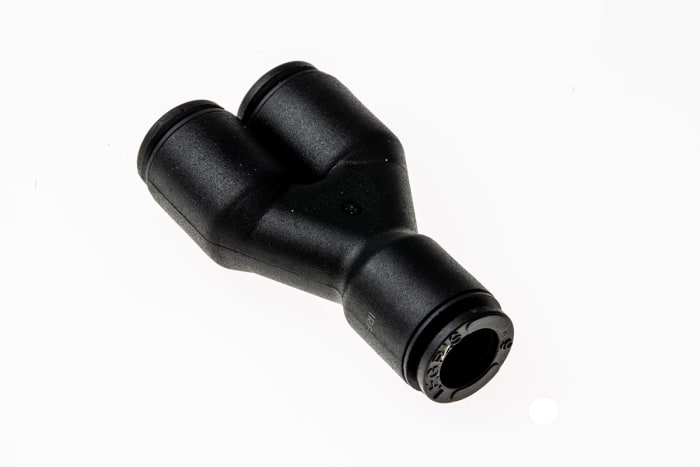 Legris LF3000 Series Y Tube-to-Tube Adaptor, Push In 6 mm to Push In 6 mm, Tube-to-Tube Connection Style