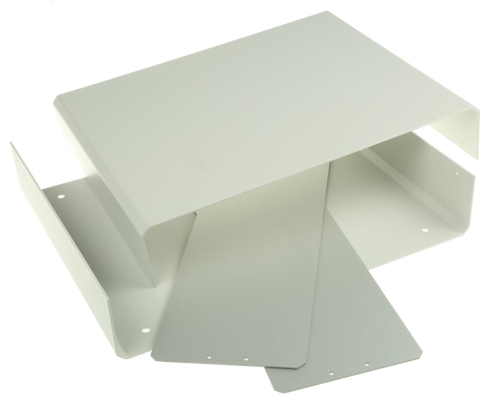 Boîtier d'instrumentation METCASE Unicase en Aluminium Gris, dim. ext. 300 x 367 x 134mm