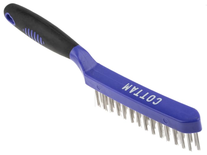 Brosse métallique Cottam en Acier Bleu 3 Rangs