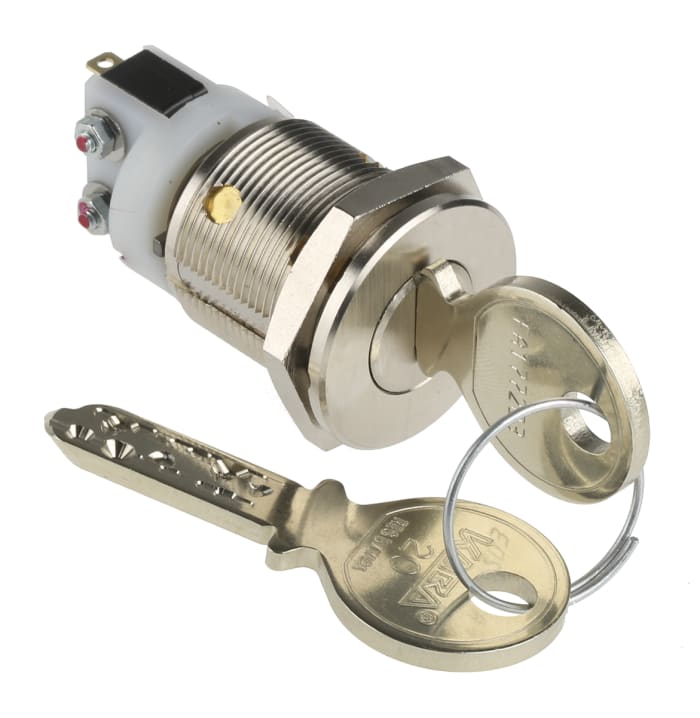 Kaba Key Switch, SP-CO, 5 A@ 250 V ac 2-Way Flat, Random-Key