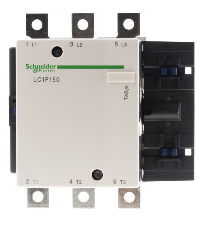 Schneider Electric TeSys F LC1F Contactor, 3-Pole, 150 A, 80 kW, 3NO, 1 kV ac