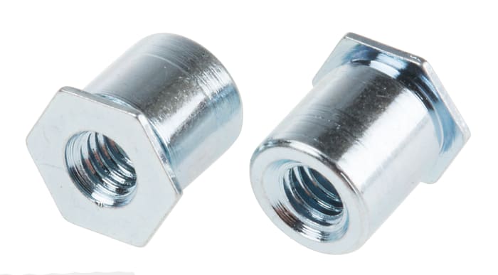 RS PRO Steel Zinc Plated Self-Clinching Standoff, M4