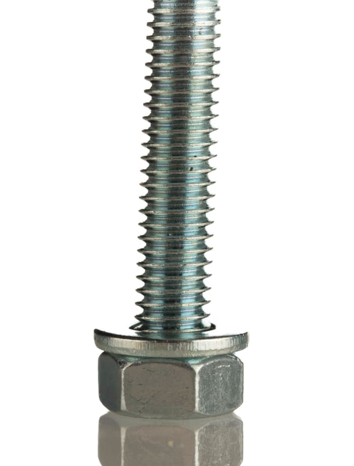 RS PRO, RS PRO Bright Zinc Plated Steel Hex Socket Cap Screw, DIN 912, M8  x 55mm, 124-7276