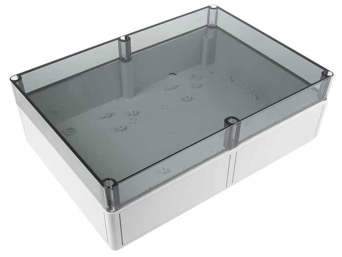 Spelsberg TK PS Series Grey Polystyrene Enclosure, IP66, Transparent Lid, 360 x 254 x 111mm