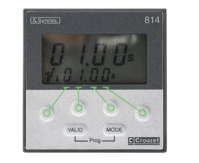 Timer Relay DPDT 2kontaktové víceúčelové funkce DPDT 110 → 240 V ac, 24V ac/dc