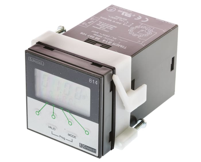 Timer Relay SPDT 1kontaktové víceúčelové funkce 11kolíkový konektor SPDT 110 → 240 V ac, 24V ac/dc