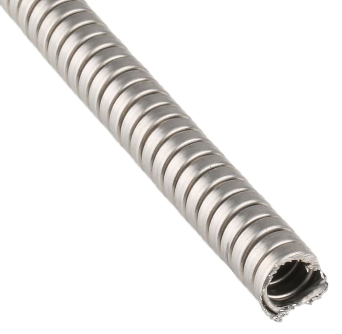 Kopex Flexible Conduit, 10mm Nominal Diameter, Stainless Steel, Metal