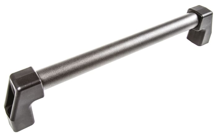 Tirador Elesa Mate de Aluminio Negro, 424 mm x 78 mm x 38 mm, distancia entre ejes 400 mm