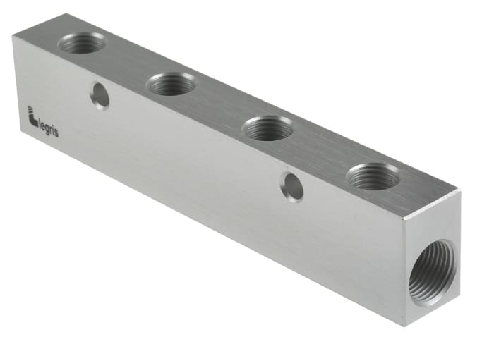 Legris 3311 4 Outlet Manifold, G 3/8 G 1/4