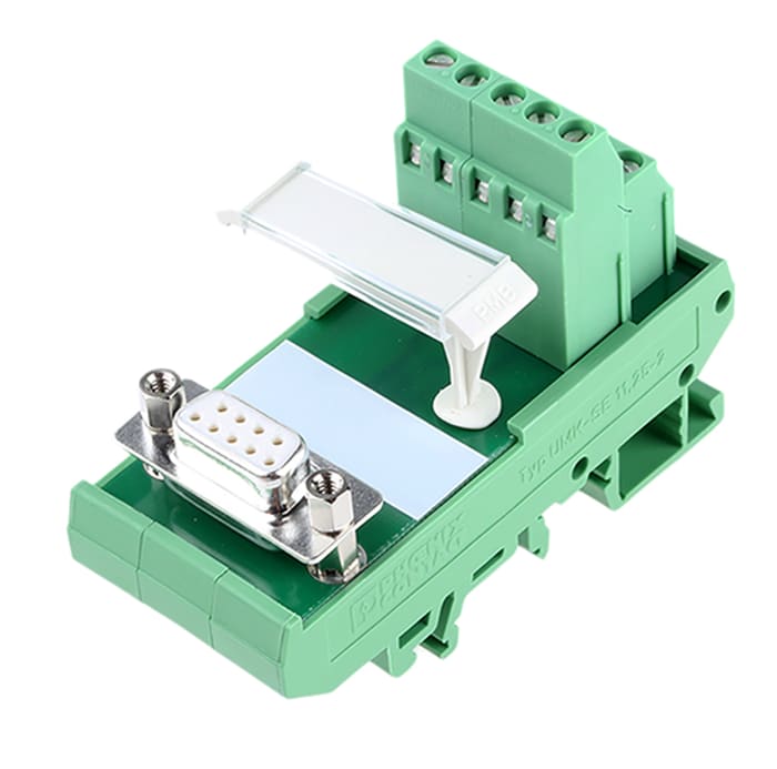 Module d'interface Sub-D 9 Contacts, Femelle, Montage sur Rail DIN