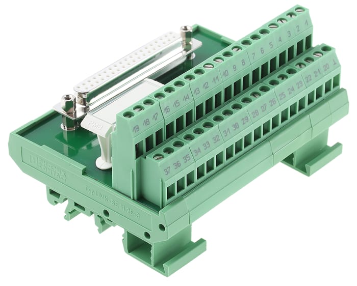 Module d'interface Sub-D 37 Contacts, Femelle, Montage sur Rail DIN