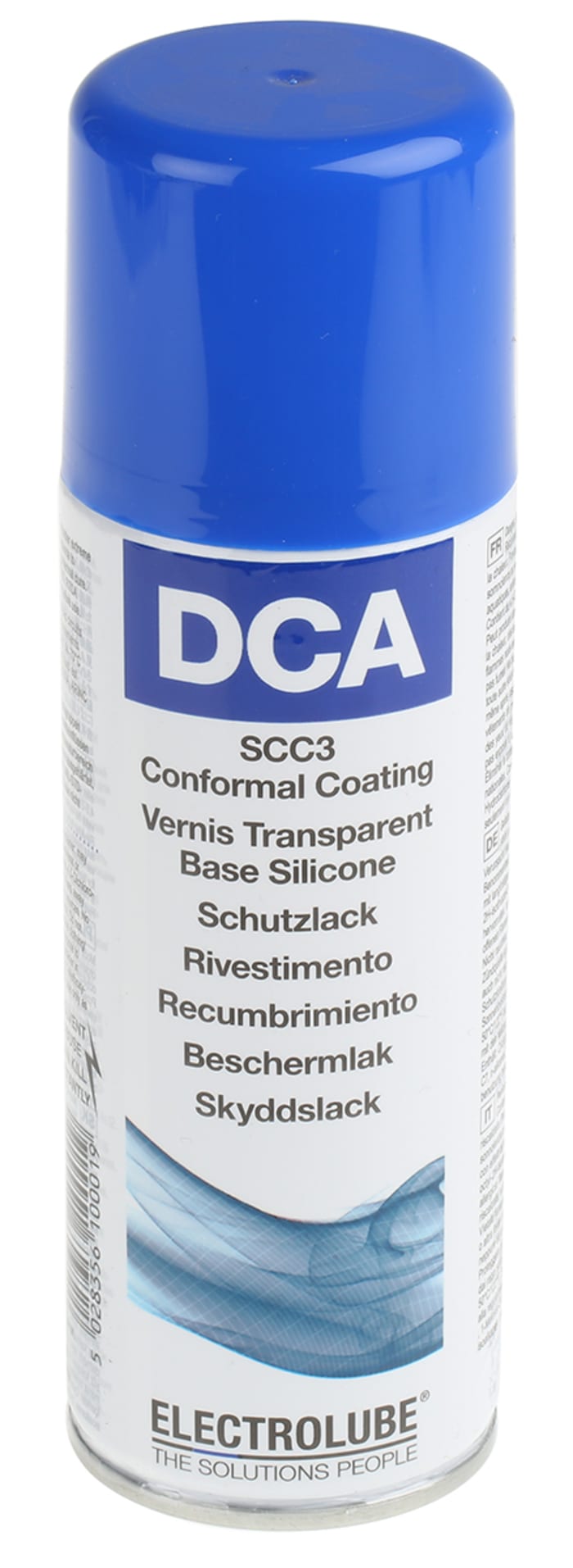Electrolube Transparent Silicone Resin Conformal Coating, 200 ml Aerosol, -70°C min, +200°C max
