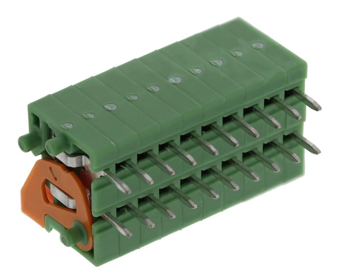 Phoenix Contact FFKDS/H-2.54 Series PCB Terminal Block, 2.54mm Pitch, Through Hole Mount, Solder Termination