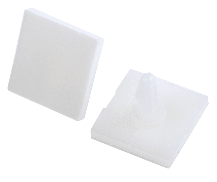 Držák desek plošných spojů LCBSB-3-01A-RT výška 4.8mm Nylon pro 4mm otvor v PCB, základna 17.8 x 17.8mm