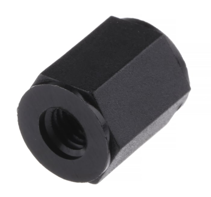 Essentra Threaded Standoff, M4 Thread, 10mm Body, Nylon, Female/Female