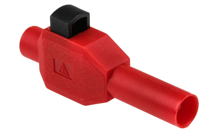 Conector banana Macho, 10A, 600V, Contacto Níquel, Rojo