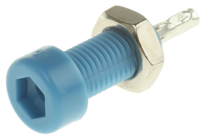 WIMA Blue Female Test Socket, 2 mm Connector, Solder Termination, Tin Plating