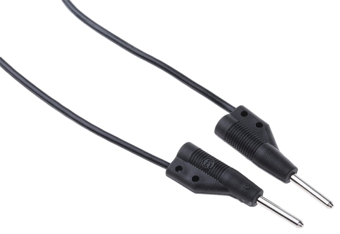 Hirschmann Test & Measurement Test lead, 6A, 60V dc, Black, 50cm Lead Length