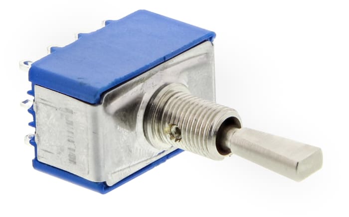 APEM Toggle Switch, Panel Mount, On-Off-On, 4PDT, Solder Terminal