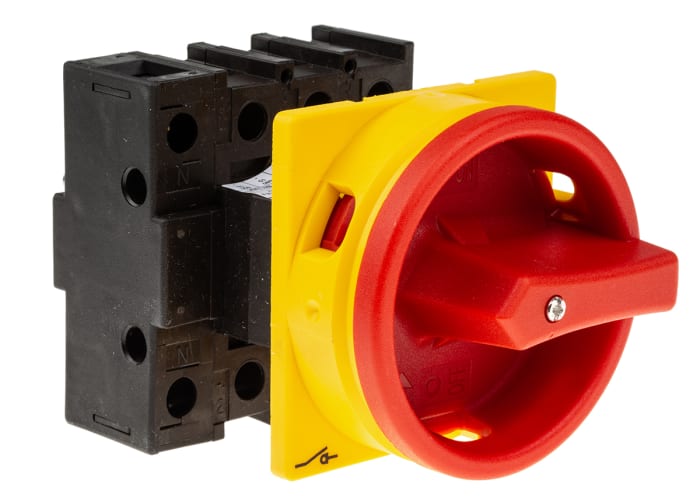 Eaton 3P+N Pole Panel Mount Isolator Switch - 25A Maximum Current, 13kW Power Rating, IP65