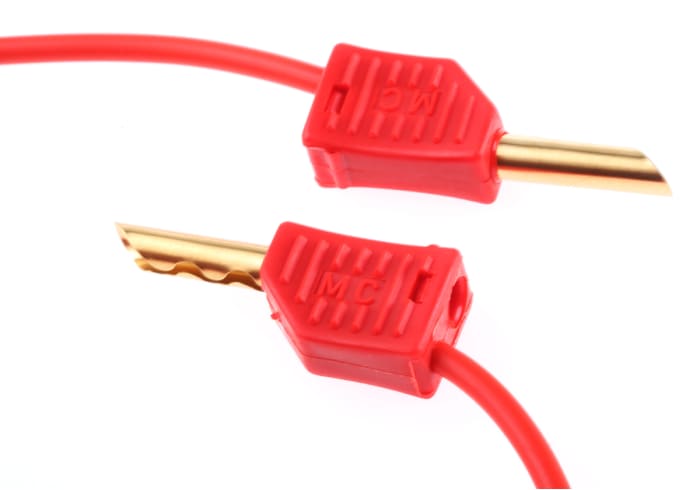 Staubli, 19A, 30 V ac, 60V dc, Red, 1m Lead Length