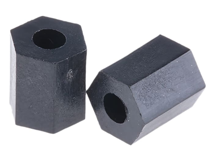 R1811B91, 8mm Cam Elyaf Takviyeli PET Altıgen Yükseltici Ara Parça 6,35mm Genişlik, Delik Çapı: 2,95mm, M3 Vidalı