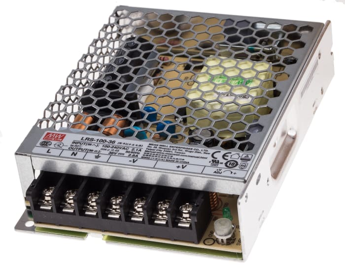 Alimentation à découpage MEAN WELL, 100.8W, 1 sortie à  36V c.c., 2.8A