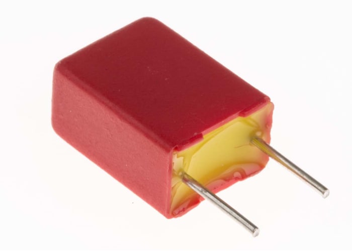 WIMA MKS2 Polyester Film Capacitor, 40 V ac, 63 V dc, ±10%, 1μF, Through Hole