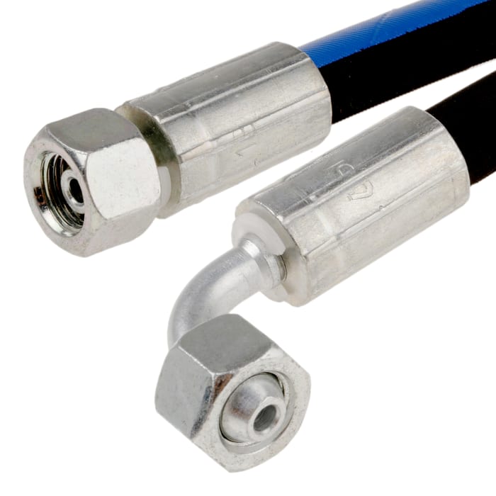 RS PRO 456mm Synthetic Rubber Hydraulic Hose Assembly, 275bar Max Pressure