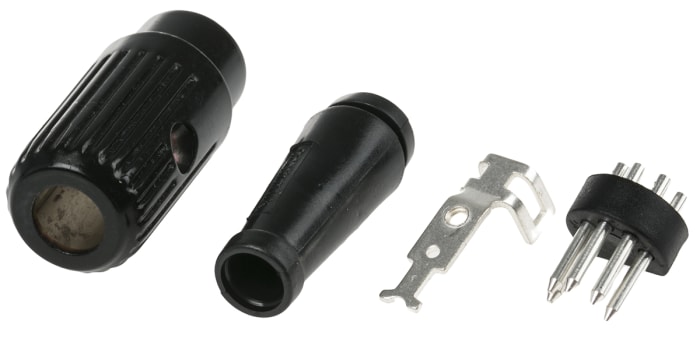 RS PRO 5 Pole Din Plug, DIN 41524, 2A, 34 V ac/dc, Male, Cable Mount