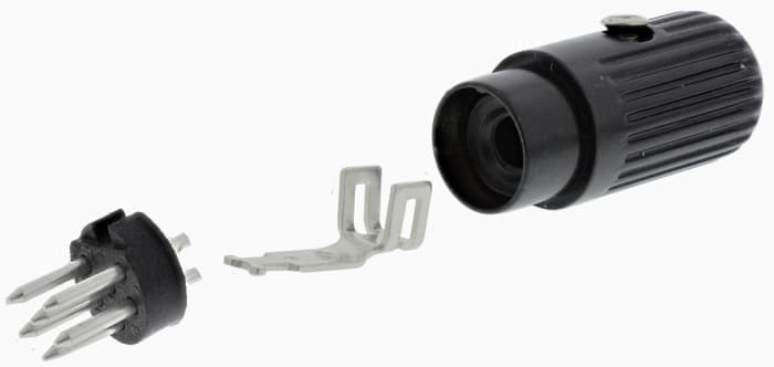 RS PRO 6 Pole Din Plug, DIN 41524, DIN 45322, DIN 45326, DIN 45327, DIN 45329, 2A, 34 V ac/dc, Male, Cable Mount