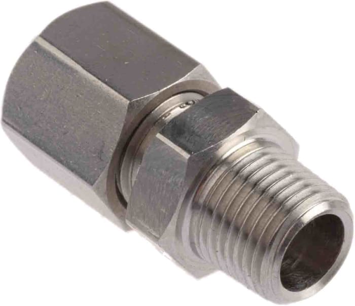 RS PRO 1/8 BSPT Compression Fitting for Use with Thermocouple or PRT Probe, 1/4in Probe, RoHS Compliant Standard