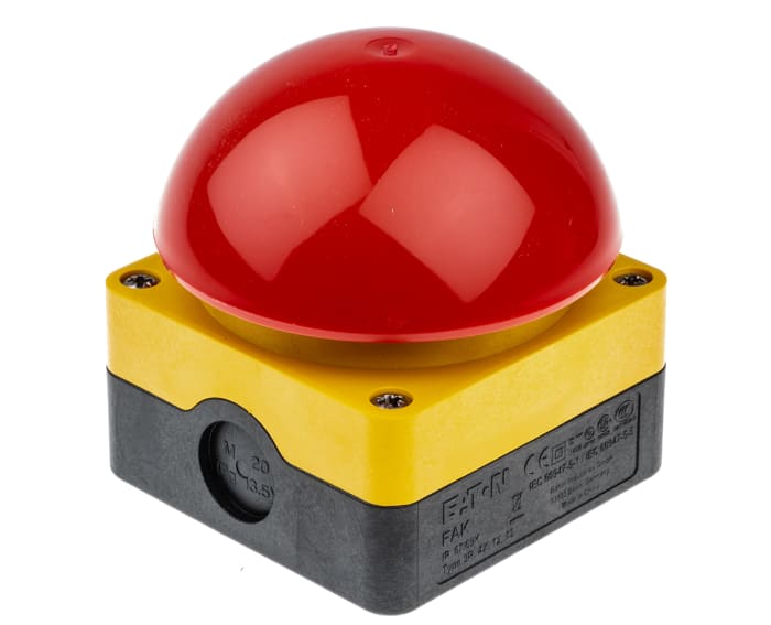 Eaton FAK Series Maintained Push Button Complete Unit, Surface Mount, DPNC, IP67, IP69K