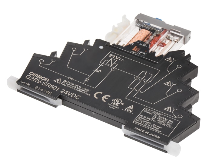 Omron DIN Rail Power Relay, 24V dc Coil, 6A Switching Current, SPDT