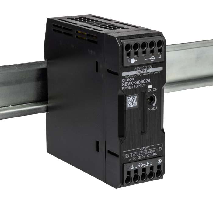 Fuente de alimentación de carril DIN Omron, S8VK-S, 1 salida 24V dc 2.5A 60W