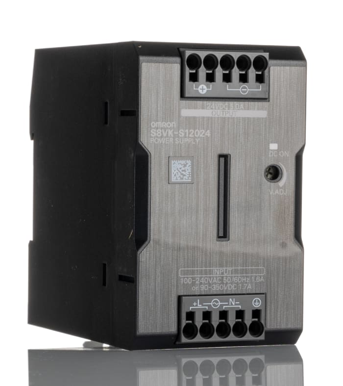 S8VK-S12024 Omron | Omron S8VK-S DIN Rail Power Supply, 85 → 264V