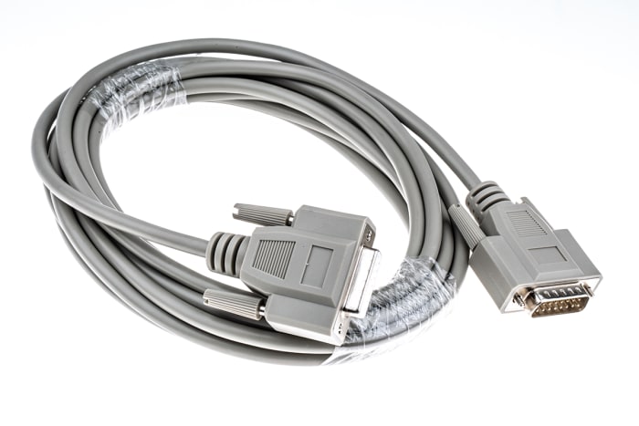 Phoenix Contact Male 15 Pin D-sub to Female 15 Pin D-sub Serial Cable, 5m PVC, VS-15-DSUB-20-LI-5.0 Series