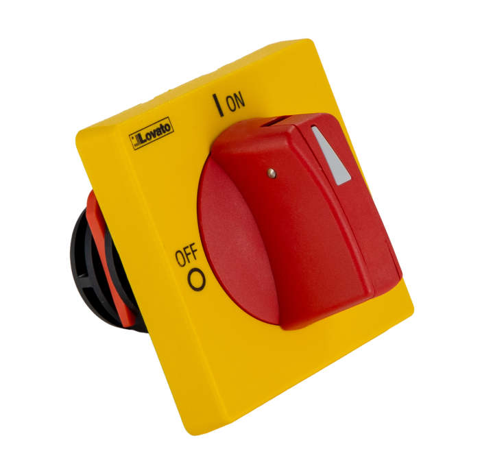 Lovato Red/Yellow Rotary Handle, GA Series