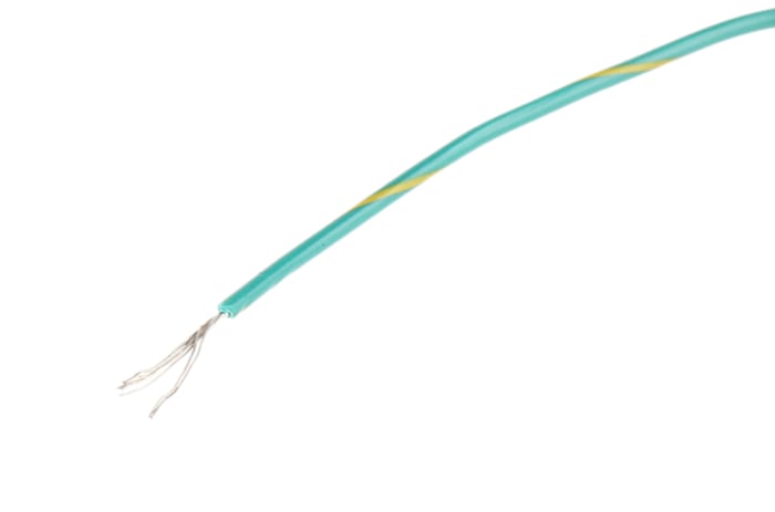 Alpha Wire Hook-up Wire PVC Series Green/Yellow 0.23 mm² Hook Up Wire, 24 AWG, 7/0.20 mm, 30m, PVC Insulation, 3050
